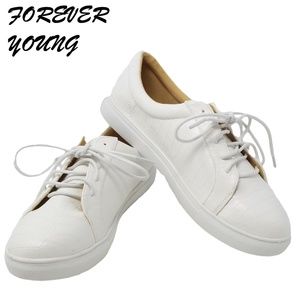 Women's Laced Walking Shoes, SN-2806, White